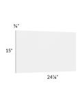 Milan White Gloss Wainscot 15" Wall Panel (for 24" deep cabinets)