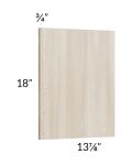 Milan Natural Wainscot 18" Wall Panel (for 13" deep cabinets)