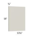 Milan Beige Matte Wainscot 18" Wall Panel (for 13" deep cabinets)