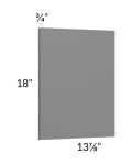 Milan Grey Gloss Wainscot 18" Wall Panel (for 13" deep cabinets)