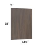 Milan Cafe Wainscot 18" Wall Panel (for 13" deep cabinets)