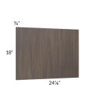 Milan Cafe Wainscot 18" Wall Panel (for 24" deep cabinets)