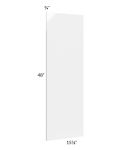 Milan White Gloss Wainscot 48" Wall Panel (for 15" deep cabinets)