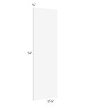 Milan White Matte Wainscot 54" Wall Panel (for 15" deep cabinets)