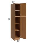 Artisan Walnut Shaker 15x84 Wall Pantry