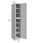 Heather Grey Shaker 15x90 Wall Pantry