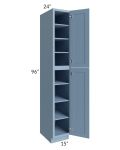 Sky Blue Shaker 15x96 Wall Pantry