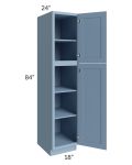 Sky Blue Shaker 18x84 Wall Pantry