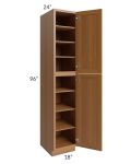 Artisan Walnut Shaker 18x96 Wall Pantry