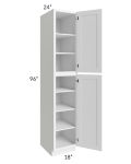 Aspen White Shaker 18x96 Wall Pantry 