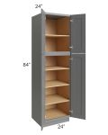 Stratton Dark Grey Shaker 24x84 Pantry Cabinet 
