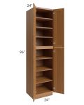 Artisan Walnut Shaker 24x96 Wall Pantry