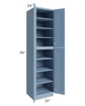 Sky Blue Shaker 24x96 Wall Pantry
