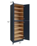 Southport Blue Shaker 30x96 Wall Pantry