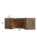Midtown Mocha Shaker 24x15 Square Corner Wall Cabinet