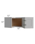 Midtown Painted Grey Shaker 24x15 Square Corner Wall Cabinet