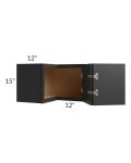 Vienna Black 24x15 Square Corner Wall Cabinet