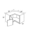 Midtown 24x15 Square Corner Wall Cabinet