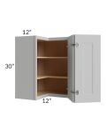 Tuscan Painted Grey 24x30 Square Corner Wall Cabinet