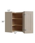 Tuscan Oyster 24x30 Square Corner Wall Cabinet