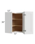 Vail White Shaker 24x30 Wall Corner Unit