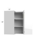 Milan White Gloss 24x30 Square Corner Wall Cabinet