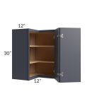 Vienna Indigo 24x30 Square Corner Wall Cabinet