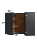 Vienna Black 24x30 Square Corner Wall Cabinet