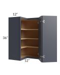 Vienna Indigo 24x36 Square Corner Wall Cabinet
