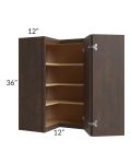 Vienna Kona Brown 24x36 Square Corner Wall Cabinet