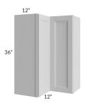 Salem Light Grey 24x36 Square Corner Wall Cabinet
