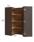 Tuscan Kona Brown 24x42 Square Corner Wall Cabinet