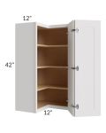 Midtown Cloud Shaker 24x42 Square Corner Wall Cabinet