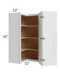 Vail White Shaker 24x42 Wall Corner Unit