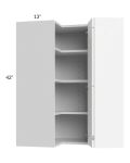 Milan White Matte 24x42 Square Corner Wall Cabinet
