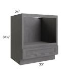 Stone Grey 30" Base Microwave Cabinet