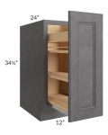 Stone Grey 12" Spice Rack Base Cabinet