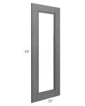 Stone Grey 24x42 Corner Glass Door