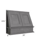 Stone Grey 30" Range Hood Front