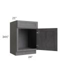 Stone Grey 24" Vanity Sink Base Cabinet