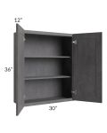 Stone Grey 30x36 Wall Cabinet