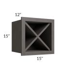 Midtown Dark Grey Shaker 15x15 Wine Rack Cabinet