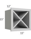 Midtown Painted Grey Shaker 15x15 Wine Rack Cabinet
