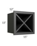 Midtown Black Shaker 15x15 Wine Rack Cabinet