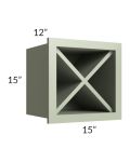 Midtown Pistachio Green Shaker 15x15 Wine Rack Cabinet
