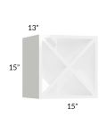 Milan White Gloss 15x15 Wine Rack Cabinet