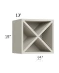 Milan Beige Matte 15x15 Wine Rack Cabinet