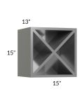 Milan Grey Gloss 15x15 Wine Rack Cabinet