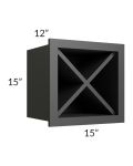 Vienna Black 15x15 Wine Rack Cabinet