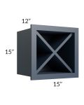 Midtown Blue Shaker 15x15 Wine Rack Cabinet